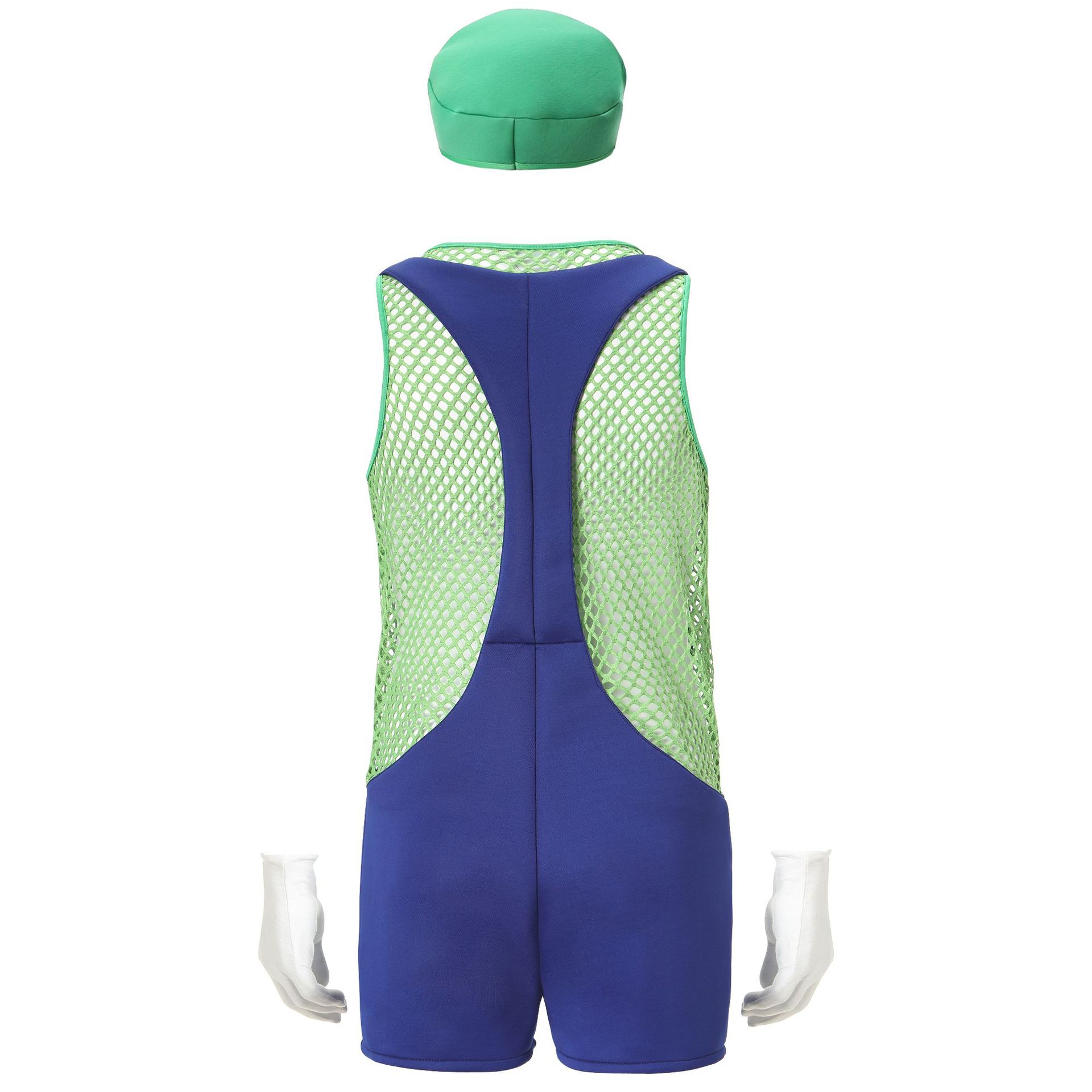 Mens Halloween Plumber One Piece Jumptsuit Costume for Carnival Party Dress up